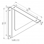 Консоль декоративна Атлас L=190х190 чорний